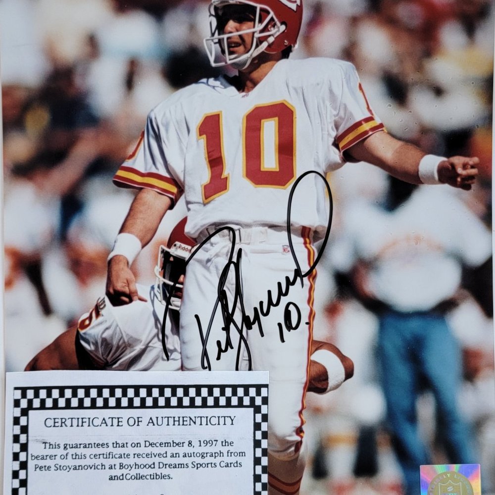 Pete Stoyanovich autographed 8x10 from 1997